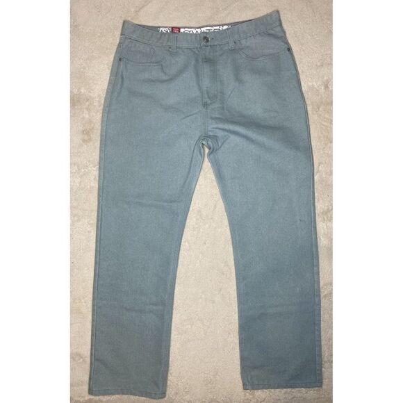 Switch Premium Denim Straight Leg Blue/Green Jeans Men’s Actual Size W41 L33 - Picture 2 of 7
